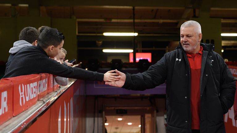 Warren Gatland entering the Principality Stadium