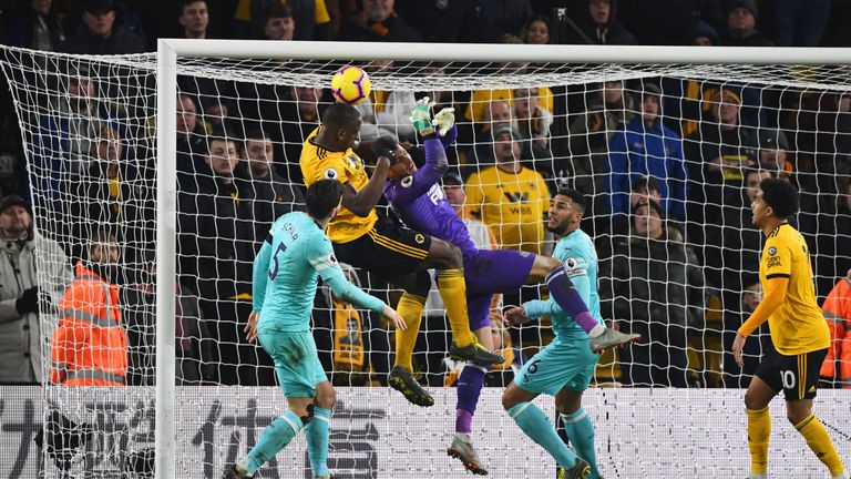 Willy Boly head a late equaliser against Newcastle