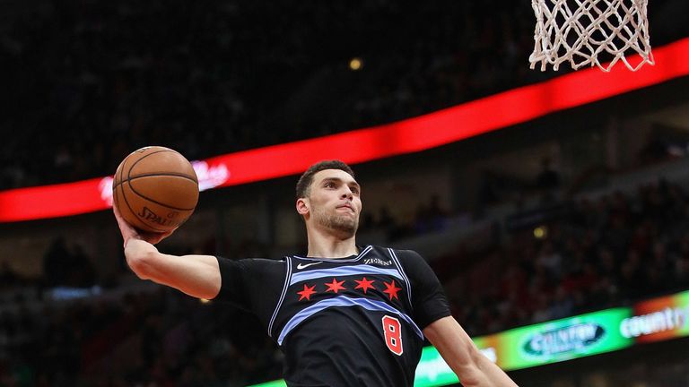 Zack LaVine's career-high 42 points helped the Bulls past the Celtics