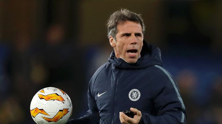 Gianfranco Zola during the UEFA Europa League Group L match between Chelsea and PAOK at Stamford Bridge on November 29, 2018 in London, United Kingdom