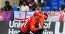 WATCH: England's collision catch!