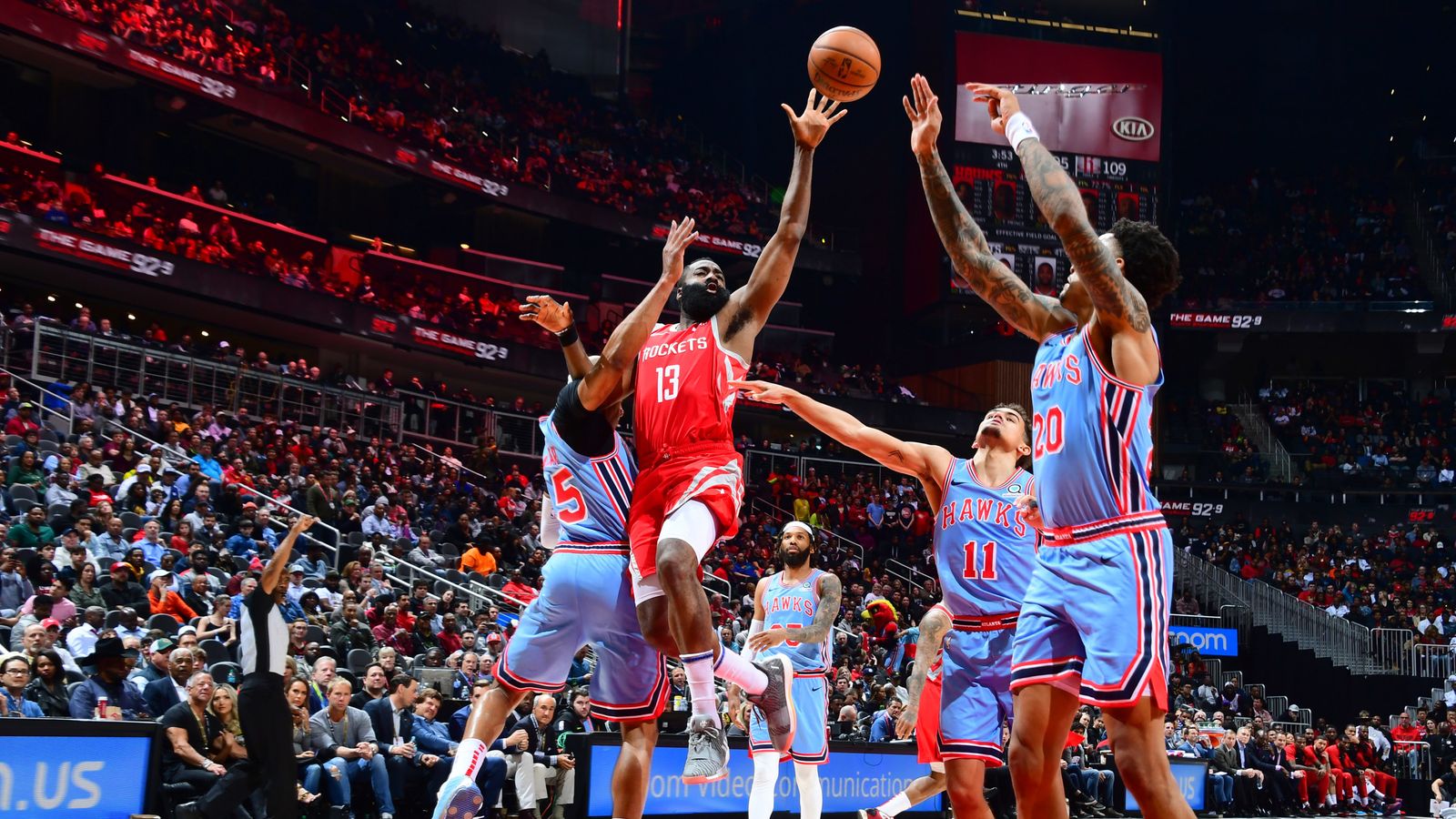 James Harden makes NBA history as Houston Rockets beat Atlanta Hawks for third ...1600 x 900