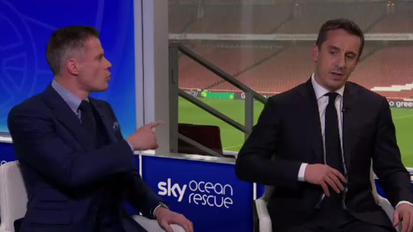 Gary Neville and Jamie Carragher clash over David de Gea in Manchester