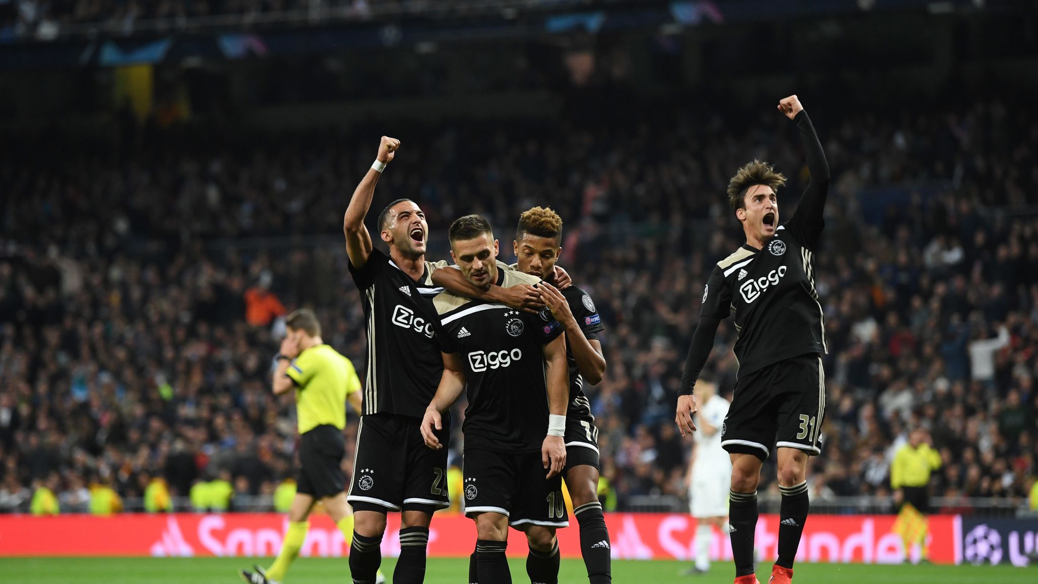 Real Madrid 1-4 Ajax (3-5 On Agg): Ajax Stun Holders At Bernabeu | Football  News | Sky Sports