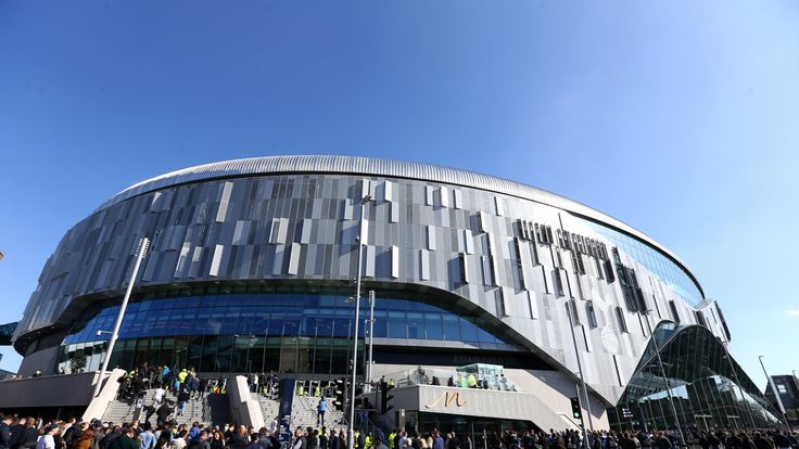 An exterior view of Tottenham Hotspur Stadium ahead of the U18s Premier League match between Tottenham Hotspur and Southampton