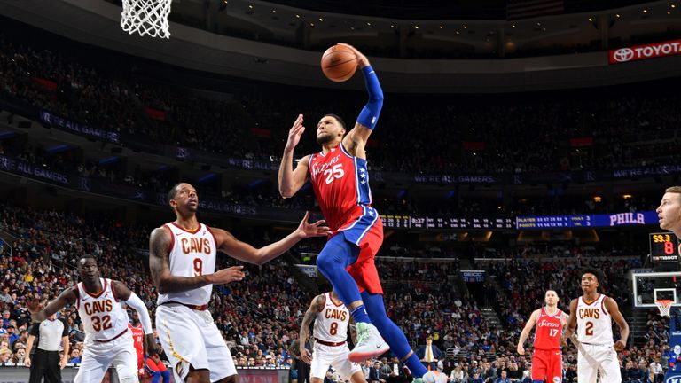 Ben Simmons rises to the rim against Cleveland