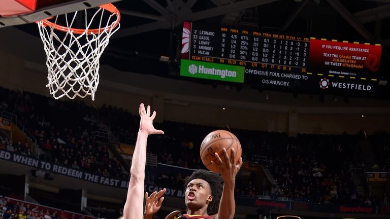 Collin Sexton rises to score against Toronto