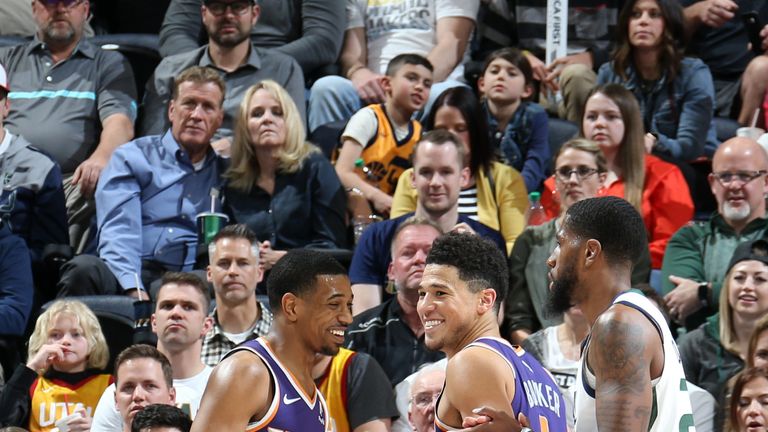 Devin Booker smiles en route to a game-high 59 points