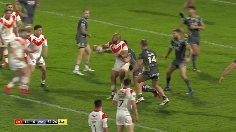 Watch highlights as Catalans Dragons beat Warrington Wolves 23-22 in Saturday's Super League clash 