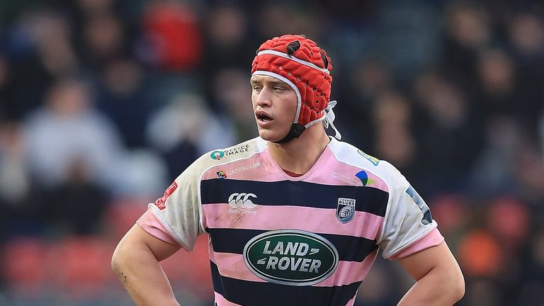 James Botham during the Anglo-Welsh Cup match between Leicester Tigers and Cardiff Blues at Welford Road on January 27, 2018 in Leicester, England.