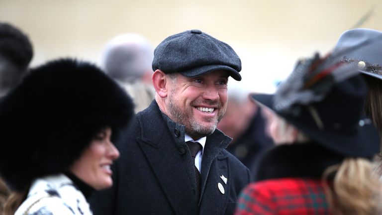 Lee Westwood is all smiles at Cheltenham
