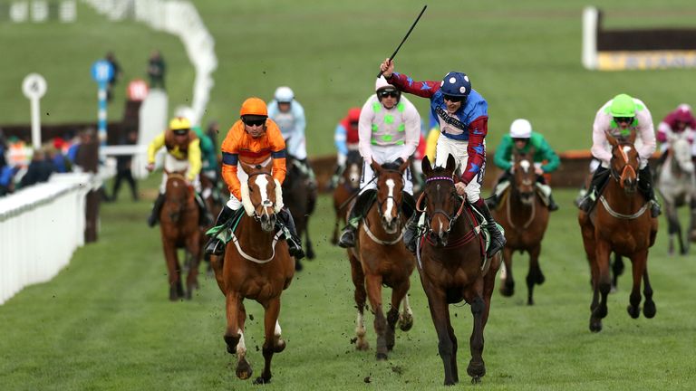 Paisley Park beats Sam Spinner to land the Sun Racing Stayers' Hurdle