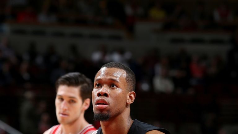 Rodney Hood shoots from the free throw line