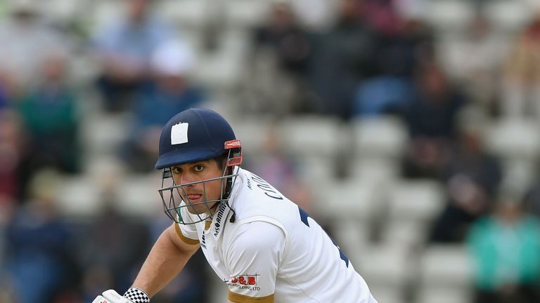 WORCESTER, ENGLAND - MAY 11:  Essex batsman Alastair Cook picks up some runs during day one of the Specsavers County Championship Division One match between Worcestershire and Essex at New Road on May 11, 2018 in Worcester, England.  (Photo by Stu Forster/Getty Images)