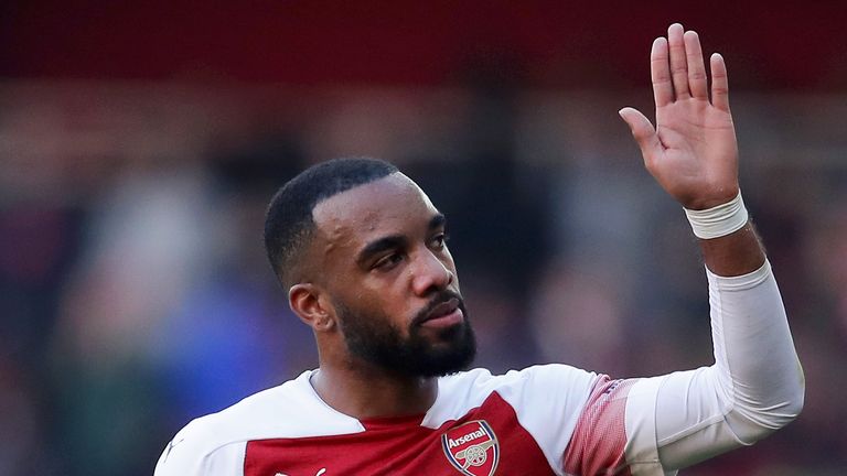 Alexandra Lacazette during the Premier League match between Arsenal FC and Southampton FC at Emirates Stadium on February 23, 2019 in London, United Kingdom.