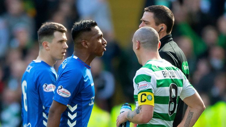 Alfredo Morelos saw red for the fifth time this season at Celtic Park