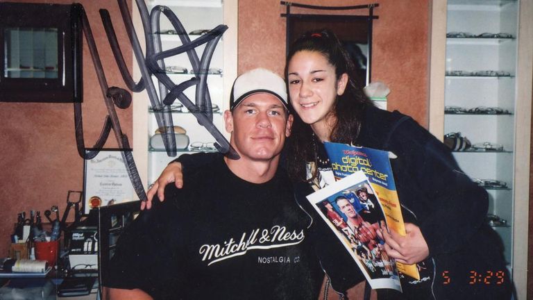 Bayley is perhaps the best-known WWE superfan - as shown by this picture with John Cena - but the company does have others...