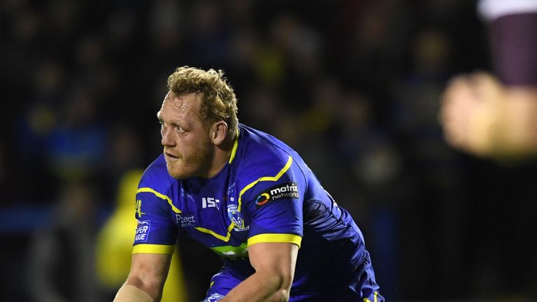 during the Betfred Super League match between Warrington Wolves and Leeds Rhinos on February 1, 2018 in Warrington, England.