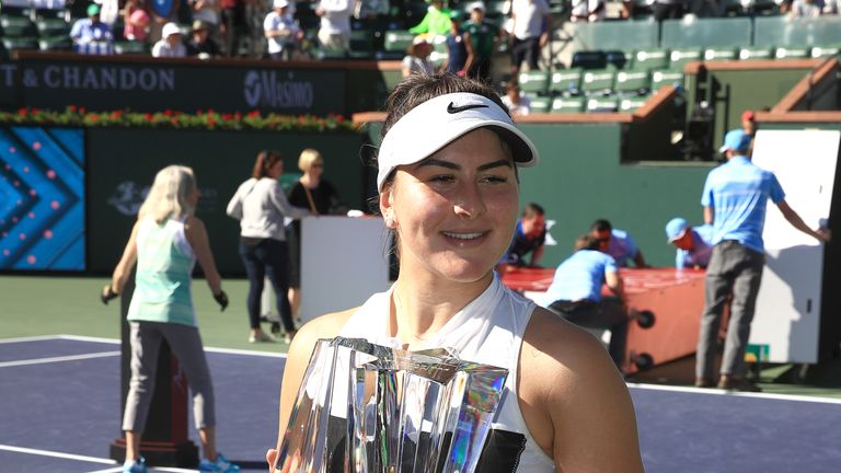 Bianca Andreescu won the Paribas Open title at Indian Wells with a three set win over Angelique Kerber