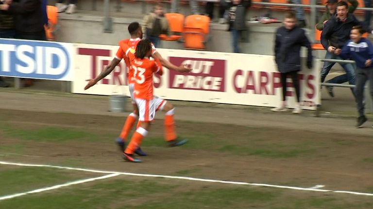 A stunning overhead kick from Curtis Tilt rescued play-off chasing Blackpool a point in a dramatic 2-2 draw at home to Plymouth.