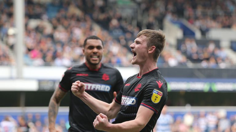 Bolton Wanderers' Callum Connolly celebrates scoring his side's second goal against QPR