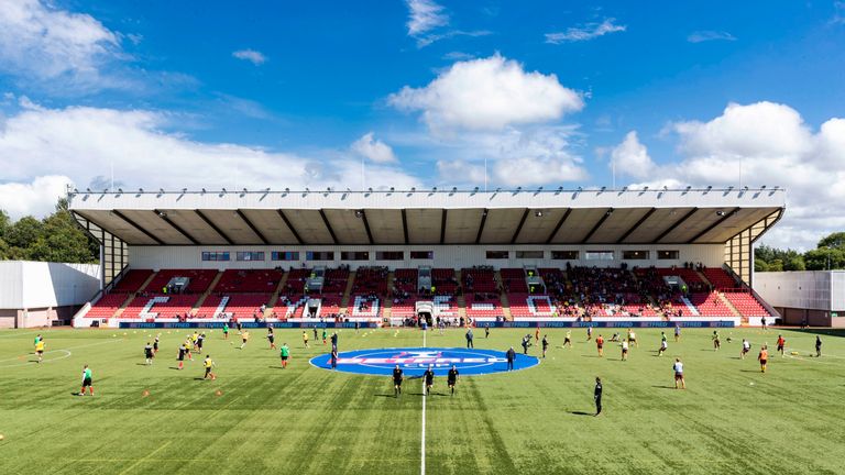 General view of Clyde's Broadwood Stadium