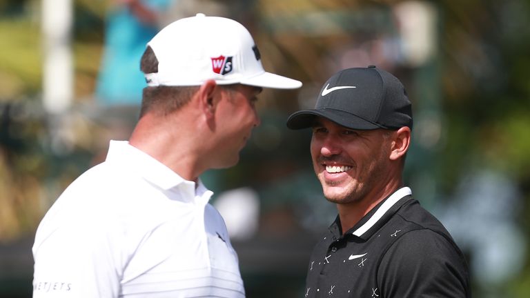 Brooks Koepka was playing alongside Gary Woodland, who made the cut at two over par