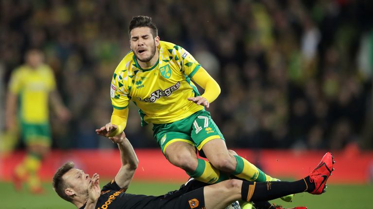 Emi Buendia has been fouled more times than any other Norwich player