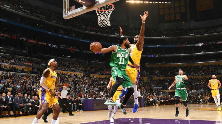 LeBron James vs Kyrie Irving. Boston Celtics vs LA Lakers