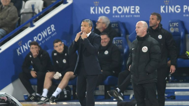 Chris Hughton is calling for control from his players against Crystal Palace