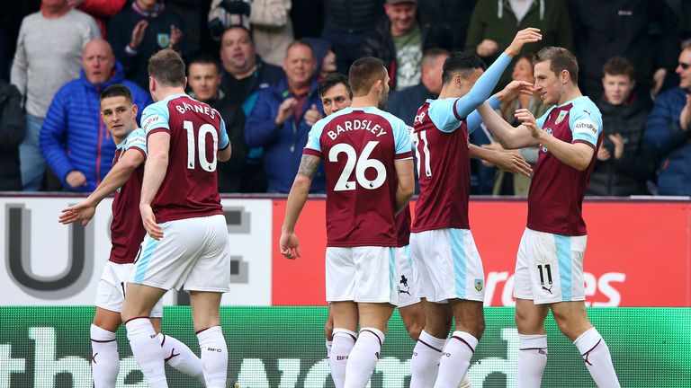 Chris Wood celebrates his goal with team-mates