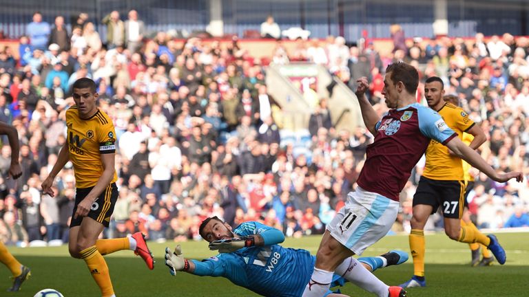 Chris Wood puts Burnley ahead at Turf Moor