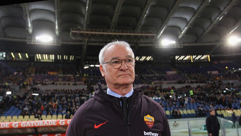 AS Roma head coach Claudio Ranieri looks on during the Serie A match between AS Roma and Empoli at Stadio Olimpico on March 11, 2019 in Rome, Italy.  (Photo by Paolo Bruno/Getty Images)