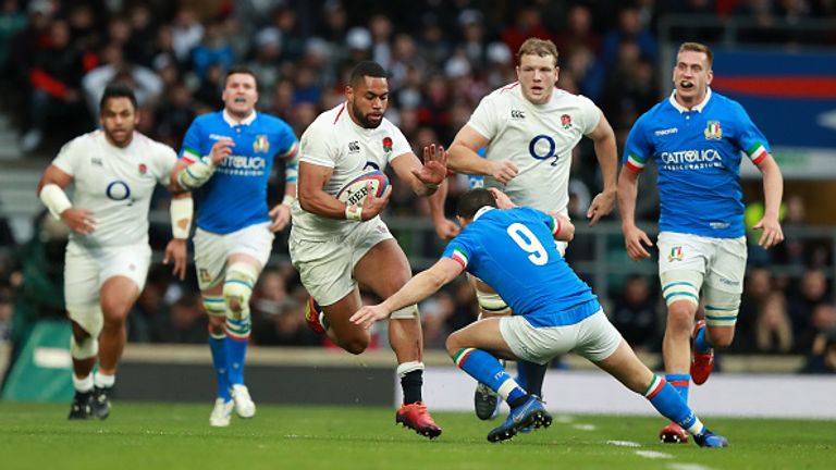 Joe Cokanasiga was in exceptional form for England against Italy
