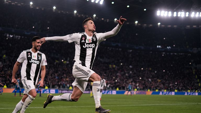 Cristiano Ronaldo struck a hat-trick for Juventus to knock out Atletico Madrid