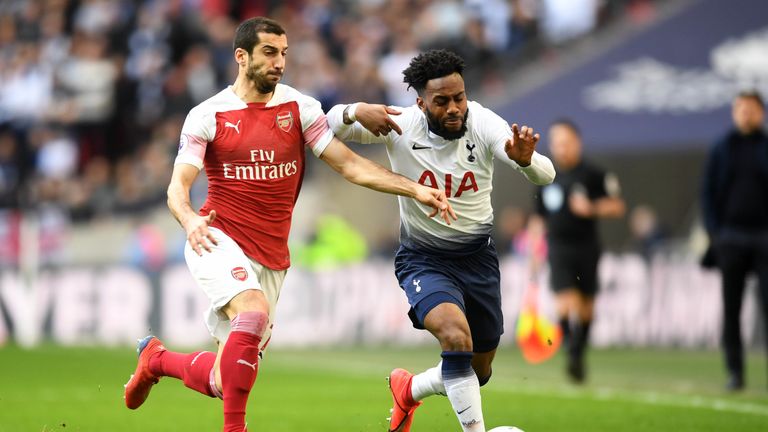 Danny Rose finished the north London derby in a central midfield role