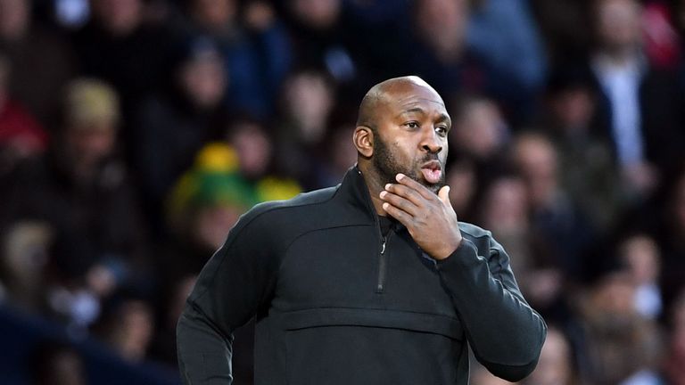 West Bromwich Albion manager Darren Moore during the Sky Bet Championship match against Sheffield Wednesday at The Hawthorns, West Bromwich.