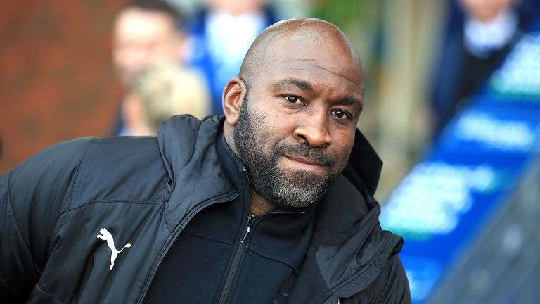 West Bromwich Albion manager Darren Moore prior to kick-off at Ewood Park on New Years Day 2019