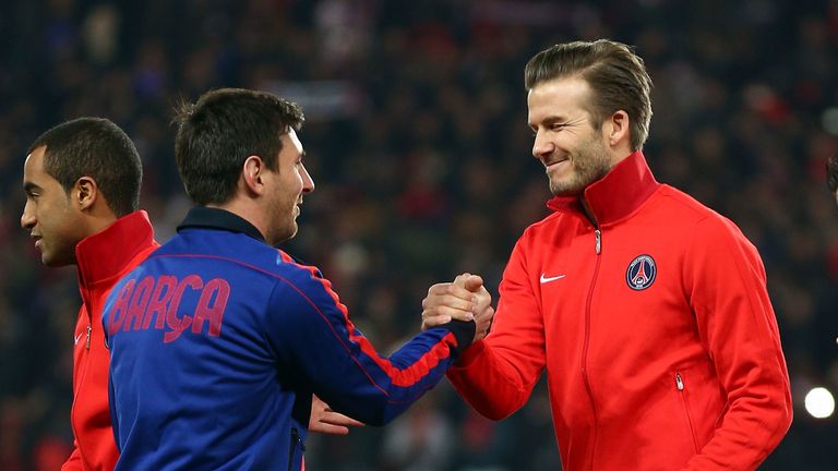 Beckham played against Messi