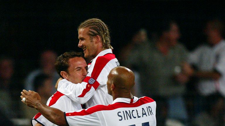 David Beckham and Gareth Southgate