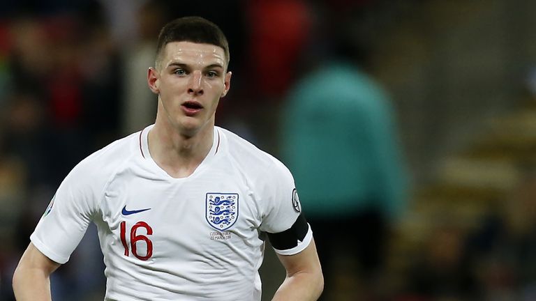 Declan Rice came off the bench for his England debut against the Czech Republic