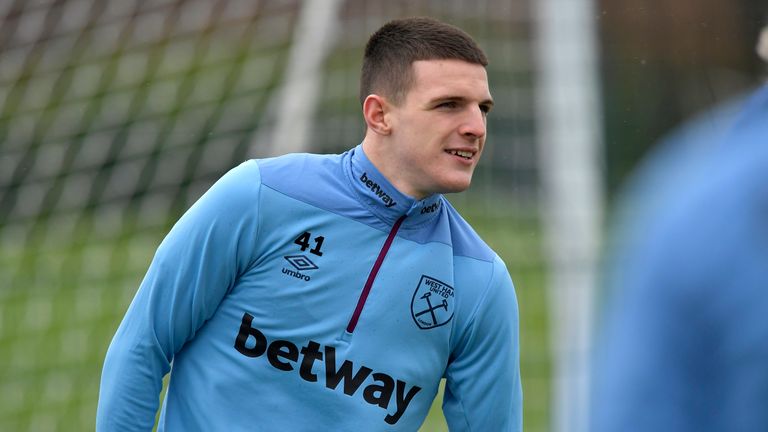 West Ham defensive midfielder DeclanRice has enjoyed a breakthrough season