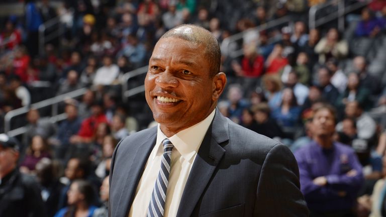 Doc Rivers of the LA Clippers seen prior to the game against the Indiana Pacers on March 19, 2019 at STAPLES Center in Los Angeles, California.