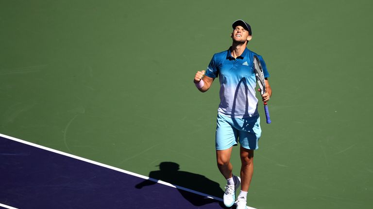 Dominic Thiem reached a third career Masters final with victory over Milos Raonic