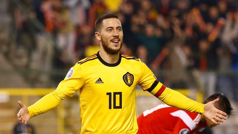 Eden Hazard scored twice as Belgium defeated Russia 3-1 in Brussels