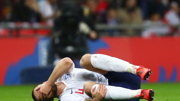 Eric Dier was injured early in England's European Qualifier against Czech Republic