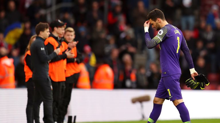 Tottenham captain Hugo Lloris following their defeat to Southampton