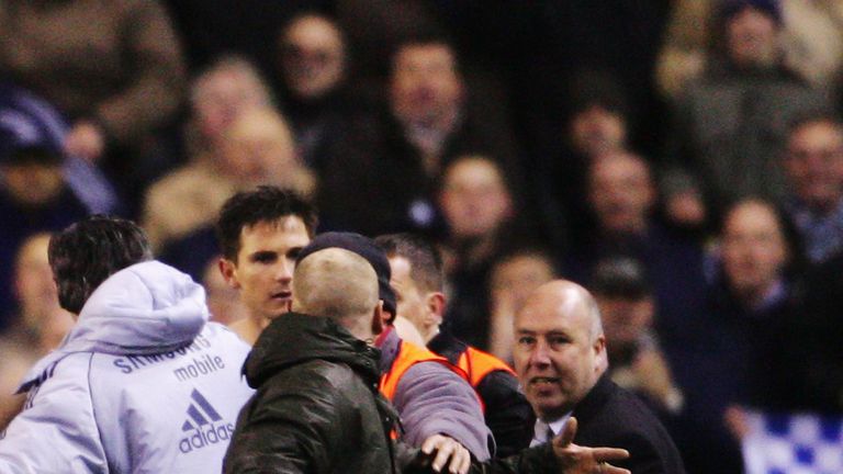 Frank Lampard was attacked by a Tottenham fan in 2007