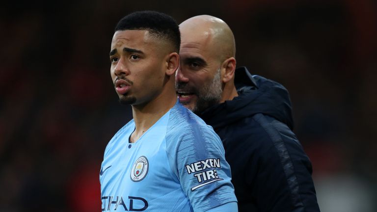 Guardiola is confident that Gabriel Jesus can lead the line in the absence of Aguero