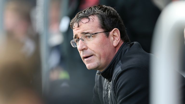 Gary Bowyer during the Sky Bet League One match between Northampton Town and Blackpool at Sixfields on October 28, 2017 in Northampton, England.